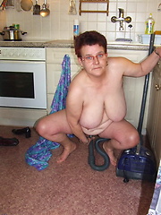 This naughty housewife loves to get naked
