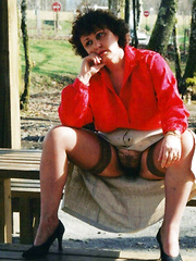 Various mature wives with visible pussies